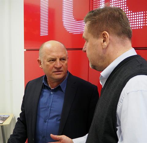 Igor Knyazev (left) has been doing business with Ruukki for more than 15 years. Jussi Tuisku (right) - Head of the Ruukki Construction unit in Russia.