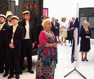Opera singer Pirjo Rusanen non-verbally interpreted the rugged yet beautiful archipelago landscapes of Finland with her rendition of Myrskyluodon Maija.