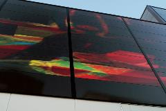 Ruukki Expression brings a stylish and elegant look to the building. On the outer walls of Fleminghallen, the Ruukki Expression product has been used, which is composed of energy-saving panels with images on their surface.  