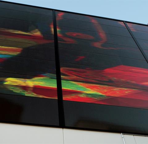 Ruukki Expression brings a stylish and elegant look to the building. On the outer walls of Fleminghallen, the Ruukki Expression product has been used, which is composed of energy-saving panels with images on their surface.  