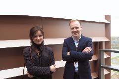 Architect Felita Kozlovaite from for the architect office of Kita Kryptis and Vaidotas Lasas, Manager UAB Skubios Siuntos