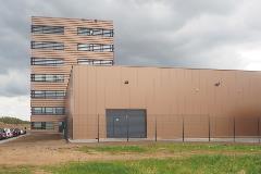 Ruukki delivered both sandwich panels hall part of the building and claddings to office tower