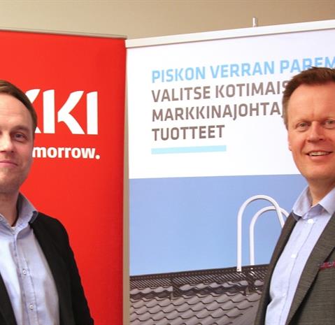 Jaakko Piri, Marketing Director, Piristeel (left), and Jouni Metsämäki, head of Residential Roofing business in Ruukki Construction