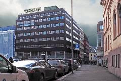 Completed in 1954, Venstres hus has become a strong statement on Youngstorget square in central Oslo.