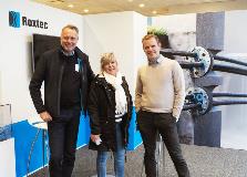 Jerry Hanson from Ruukki with Roxtec’s strategic purchaser Helene Wahnström and security manager Patrik Cederholm. 