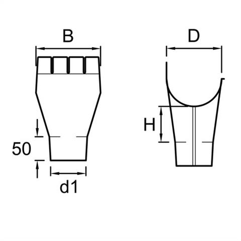 Siba sztucer 125 mm rysunek